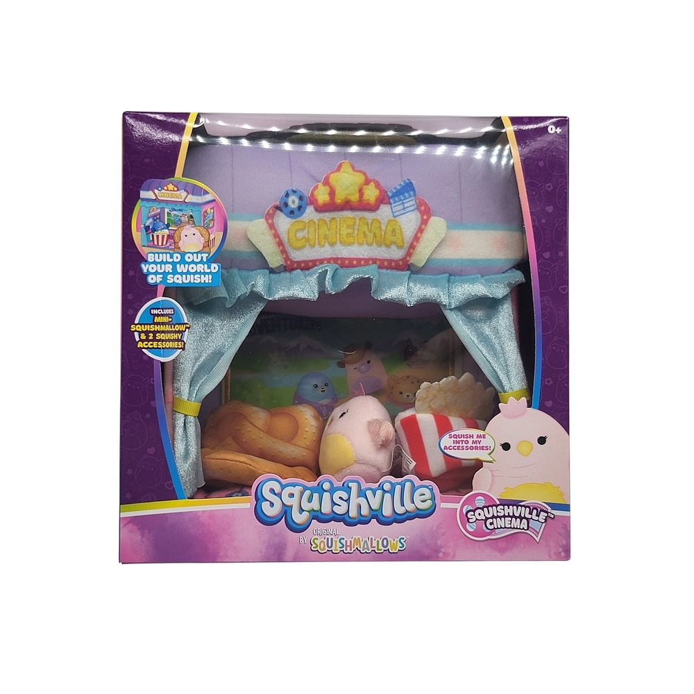 Squishville by Squishmallows Squishville Cinema Playset with‎ Figures and Access